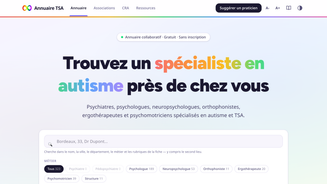 Screenshot of Annuaire TSA