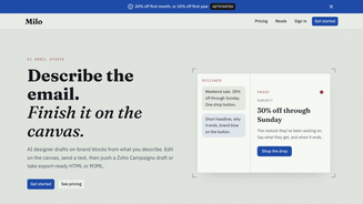 Screenshot of Milo Studio