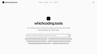 Screenshot of whichcoding.tools