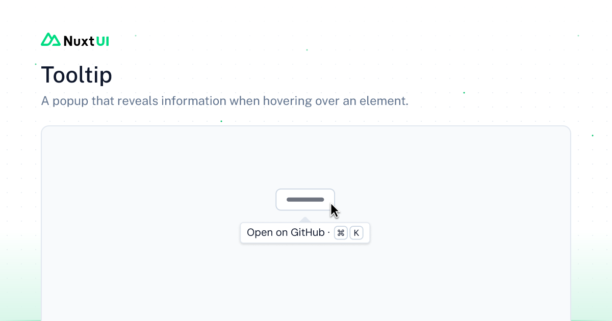 Vue Tooltip Component - Nuxt UI